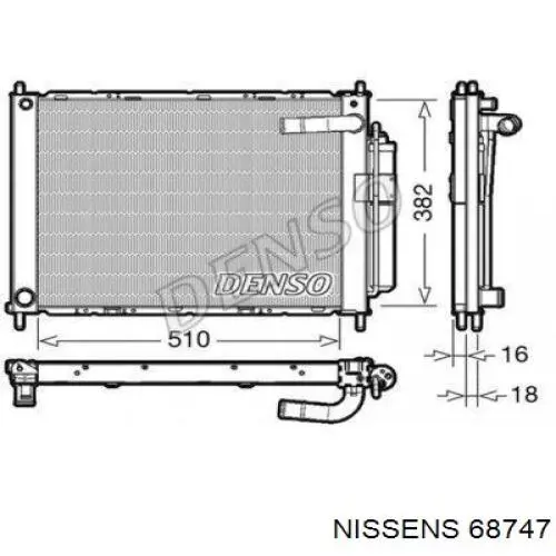 68747 Nissens радіатор охолодження двигуна