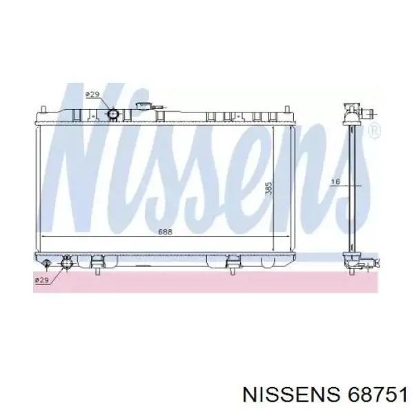 68751 Nissens Радіатор охолодження двигуна