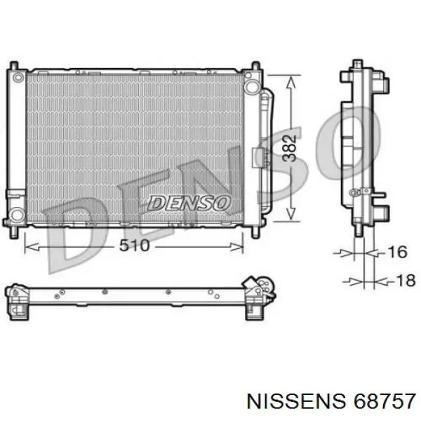 Радіатор 68757 Nissens