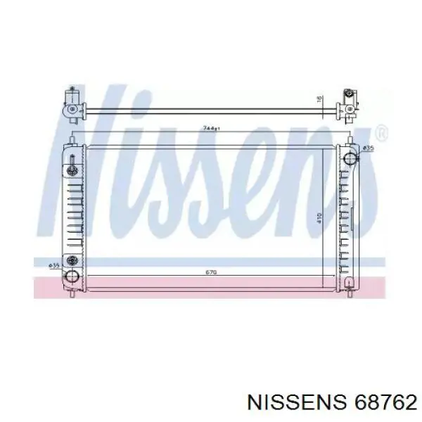 68762 Nissens радіатор охолодження двигуна