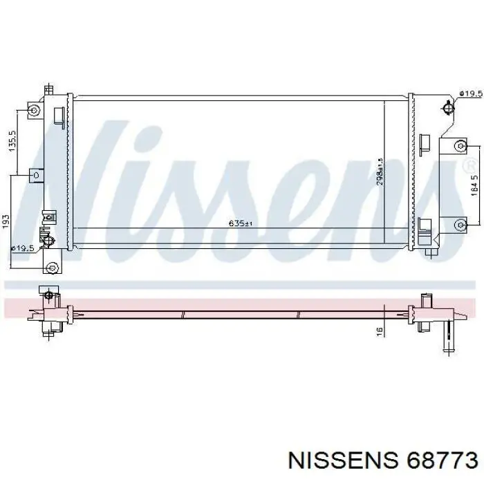 68773 Nissens радіатор охолодження двигуна