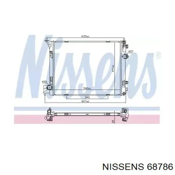 Радіатор охолодження Nissens 68786