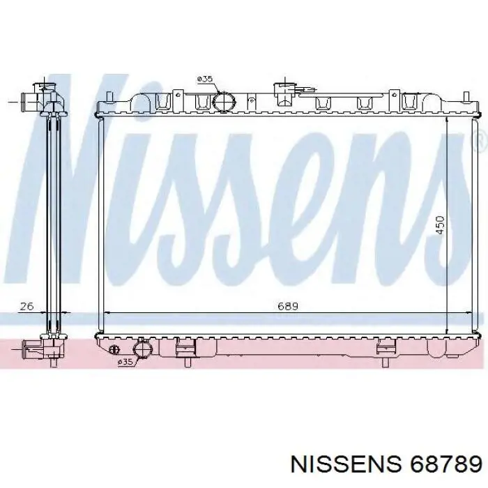 68789 Nissens радіатор охолодження двигуна