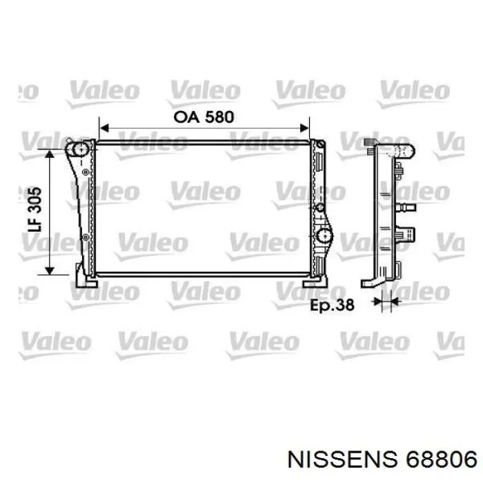 Радіатор основний Nissens 68806 ціна, від 49.67 USD