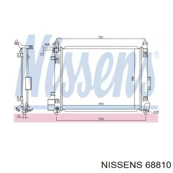 Купити DRM46054 Denso Радіатор двигуна