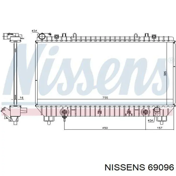 69096 Nissens Радіатор охолодження двигуна