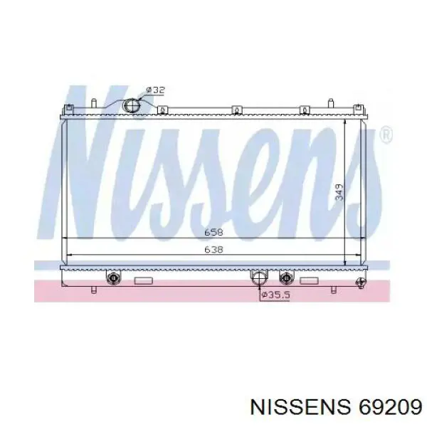 Радіатор основний Nissens 69209 ціна, від 130.06 USD