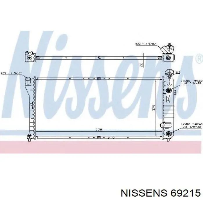 Радіатор основний Nissens 69215 ціна, від 274.66 USD