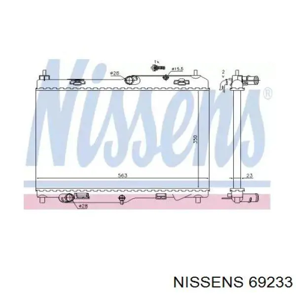 Радіатор 69233 Nissens