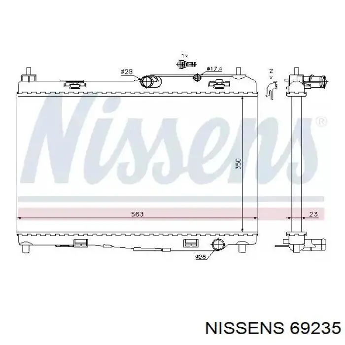 69235 Nissens радіатор охолодження двигуна