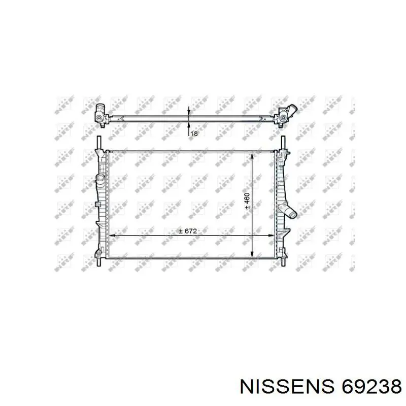 Радіатор охолодження Nissens 69238