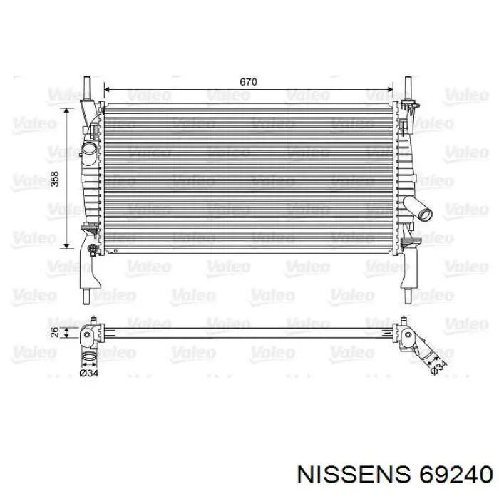 Радіатор 69240 Nissens