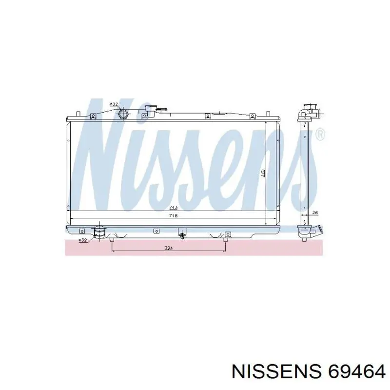 Радіатор охолодження Nissens 69464