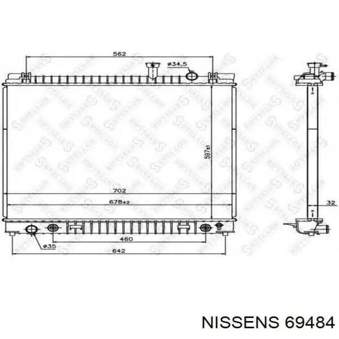 Радіатор основний Nissens 69484 ціна, від 196.12 USD