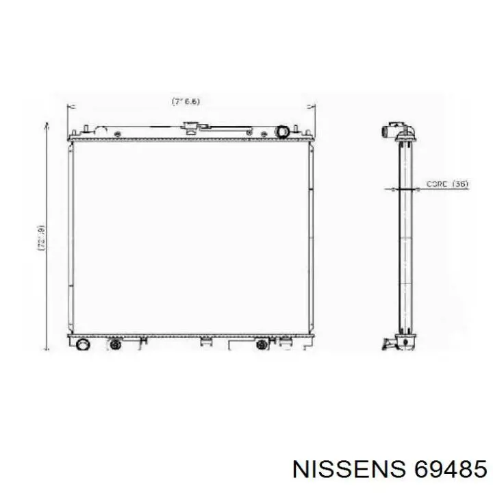 Радіатор основний Nissens 69485 ціна, від 115.27 USD