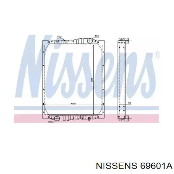69601A Nissens Радіатор охолодження двигуна