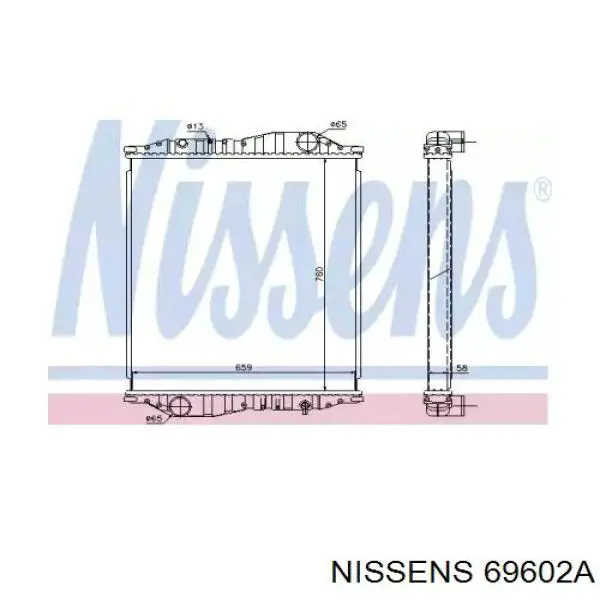 Купити 69602A Nissens Радіатор двигуна
