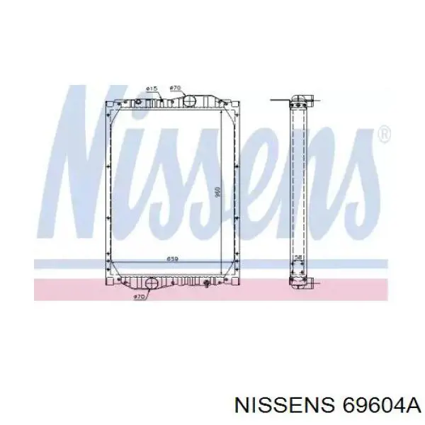 Радіатор основний Nissens 69604A ціна, від 426.60 USD