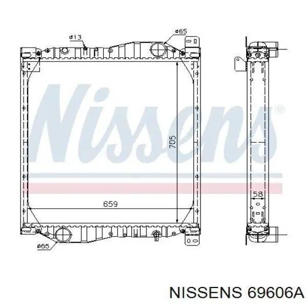 Радіатор основний Nissens 69606A ціна, від 485.11 USD