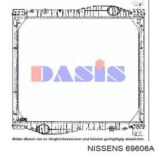 Купити 69606A Nissens Радіатор двигуна