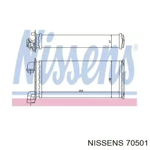 70501 Nissens радіатор пічки (обігрівача)