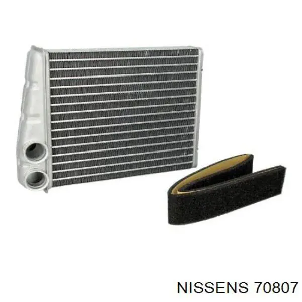 Радіатор пічки (обігрівача) Nissens 70807 ціна, від 44.79 USD