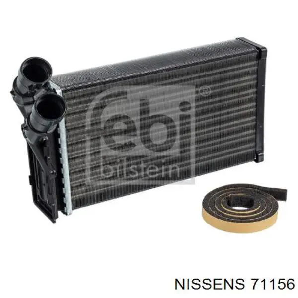 Радіатор пічки (обігрівача) Nissens 71156 ціна, від 22.66 USD