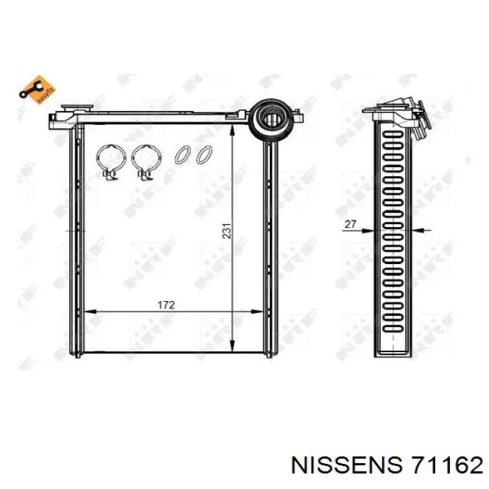 Купити 71162 Nissens Теплообмінник