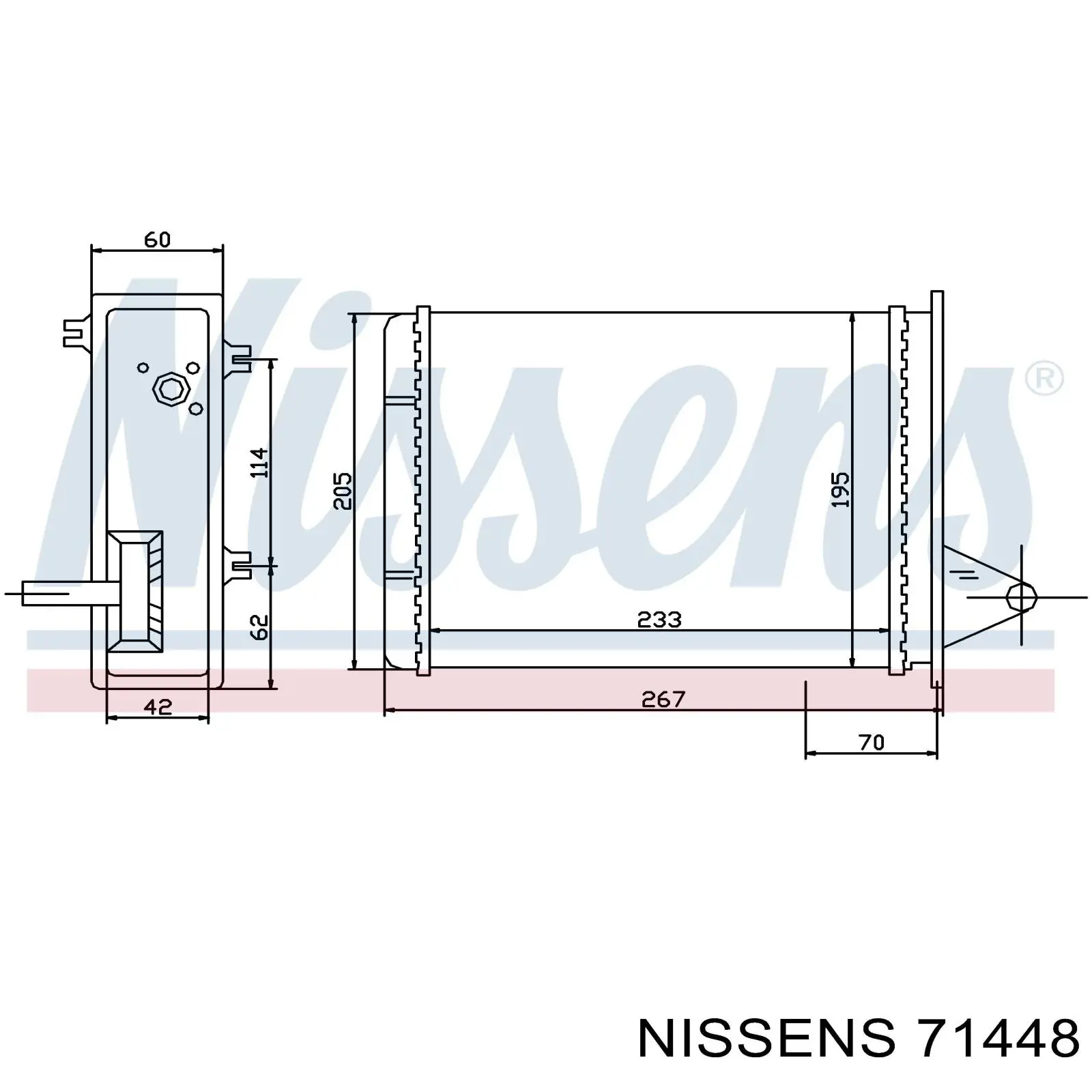 Купити 71448 Nissens Теплообмінник