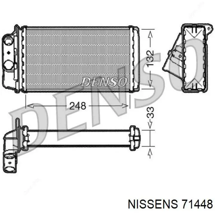 Радіатор пічки 71448 Nissens