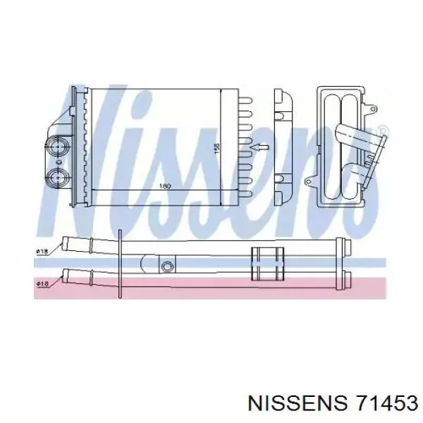 71453 Nissens радіатор пічки (обігрівача)