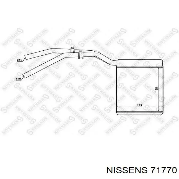 Радіатор пічки (обігрівача) Nissens 71770 ціна, від 66.22 USD