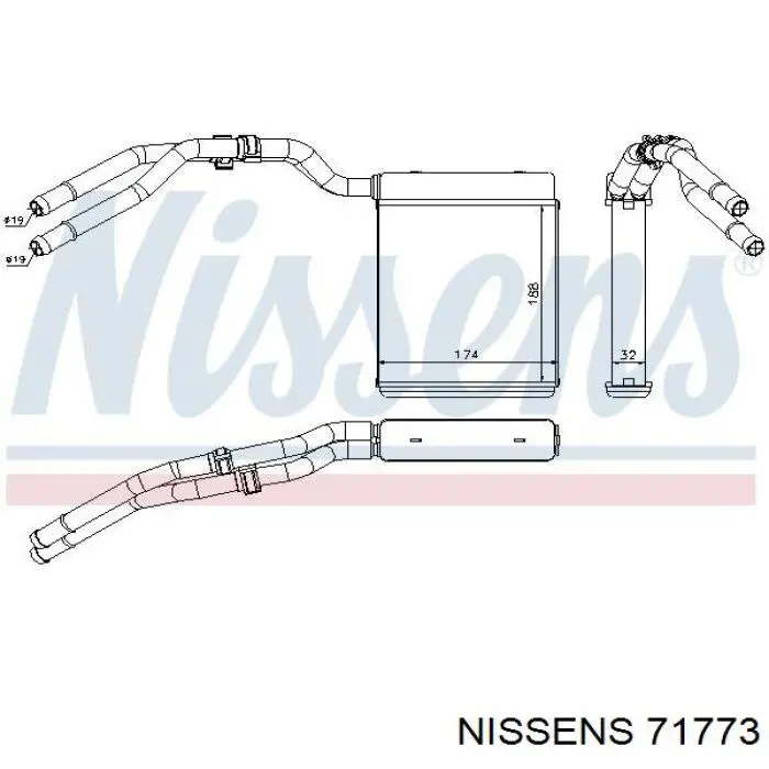Купити 71773 Nissens Теплообмінник
