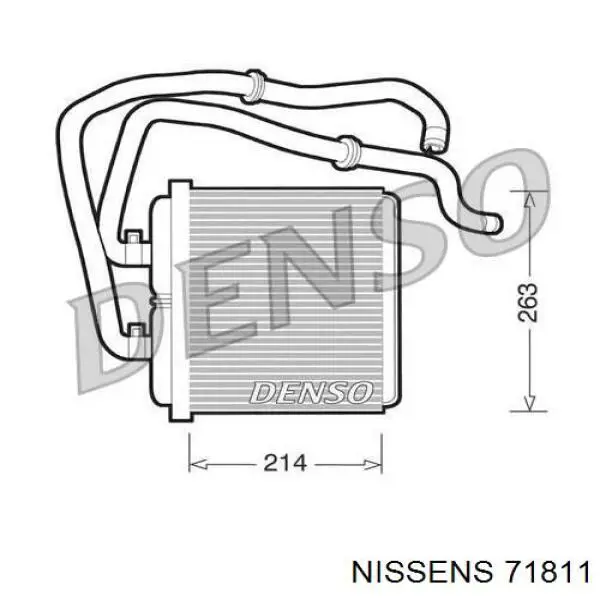Радіатор пічки 71811 Nissens