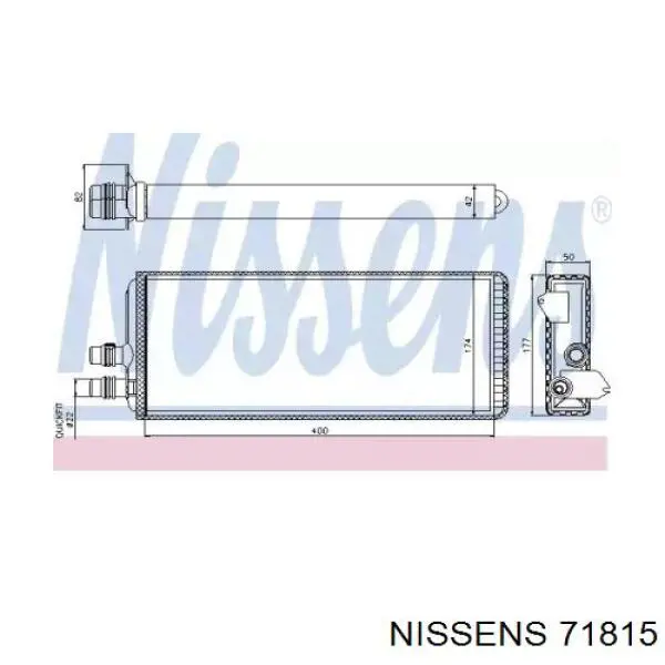 Радіатор пічки (обігрівача) Nissens 71815 ціна, від 42.61 USD