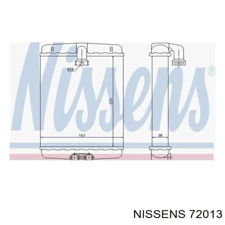 72013 Nissens радіатор пічки (обігрівача)