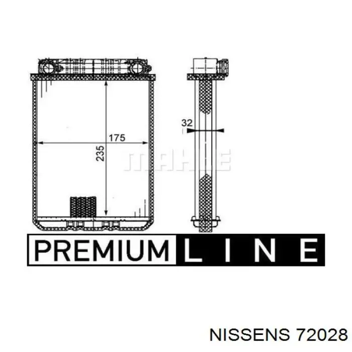 Купити 72028 Nissens Теплообмінник