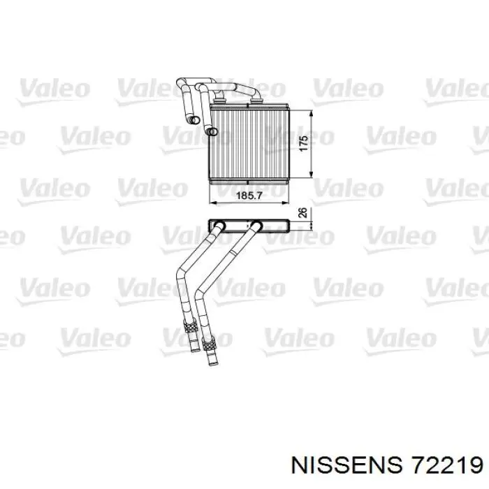 Радіатор пічки (обігрівача) AVA DN6476 ціна, від 65.40 USD