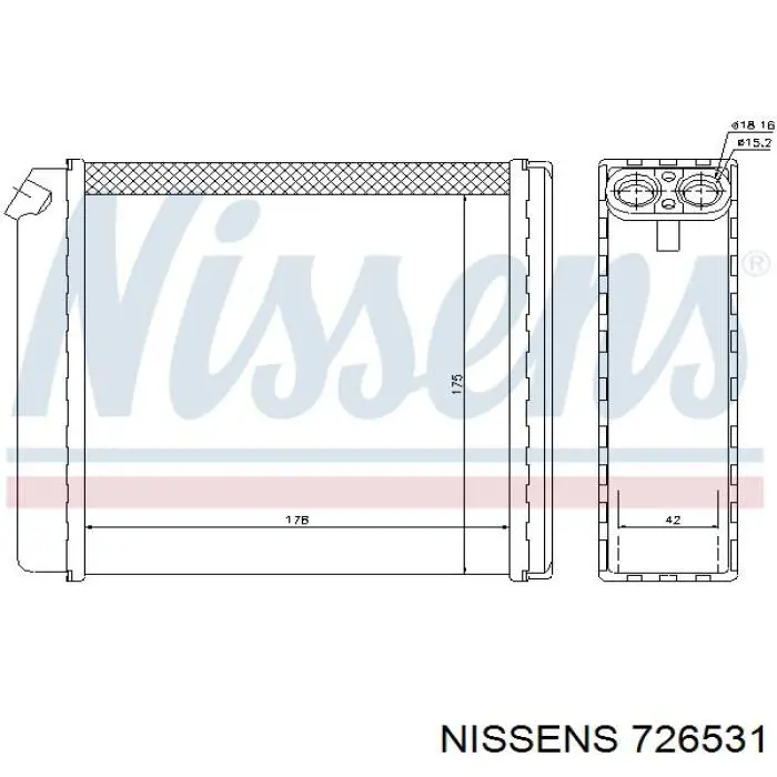 726531 Nissens радіатор охолодження двигуна