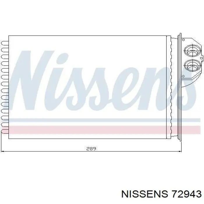 72943 Nissens радіатор пічки (обігрівача)