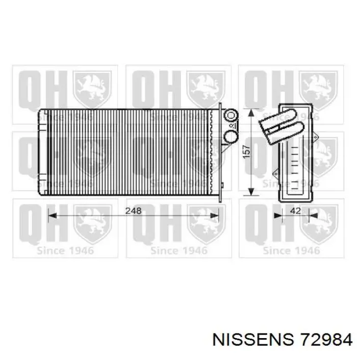 Радіатор пічки 72984 Nissens