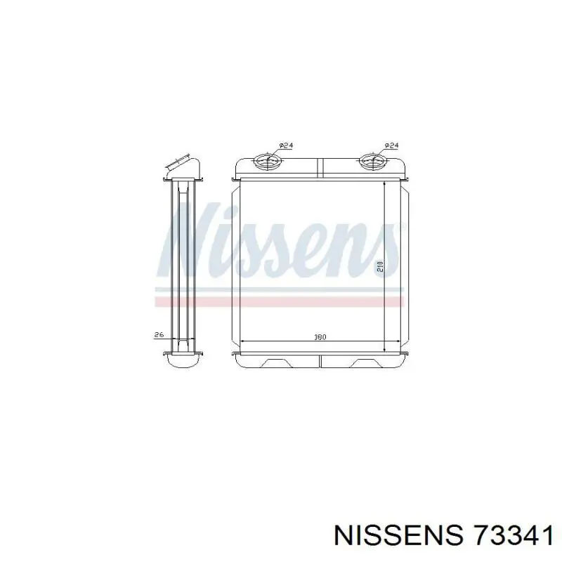 73341 Nissens радіатор пічки (обігрівача)
