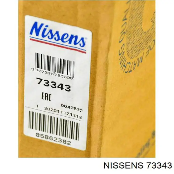 Радіатор пічки 73343 Nissens