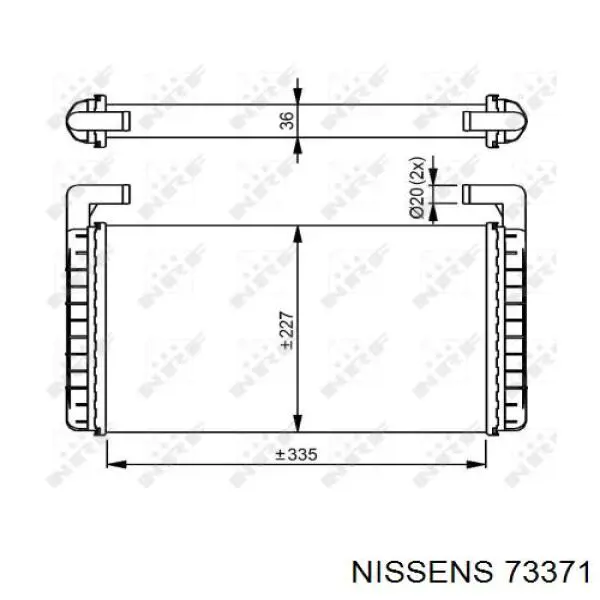 73371 Nissens радіатор пічки (обігрівача)