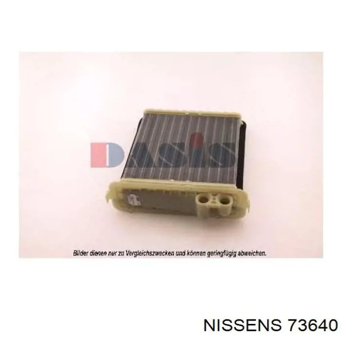 Радіатор пічки (обігрівача) Nissens 73640 ціна, від 39.65 USD