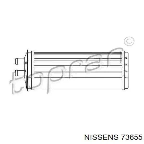 Радіатор пічки (обігрівача) Nissens 73655 ціна, від 35.58 USD