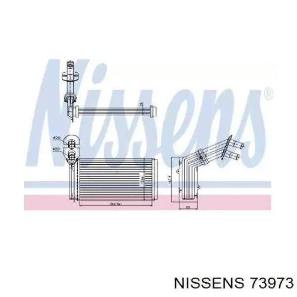 73973 Nissens радіатор пічки (обігрівача)