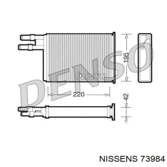 73984 Nissens радіатор пічки (обігрівача)