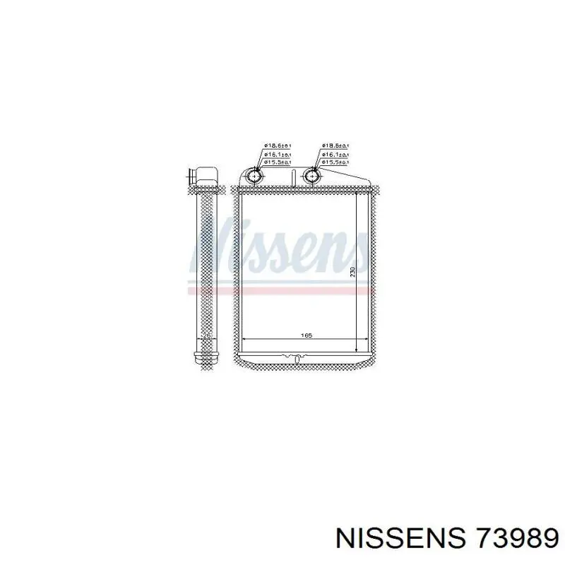 Радіатор пічки (обігрівача) Nissens 73989 ціна, від 61.47 USD