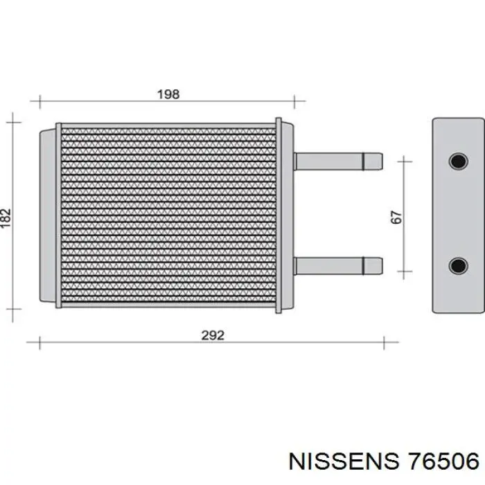 Радіатор пічки (обігрівача) Nissens 76506 ціна, від 35.04 USD